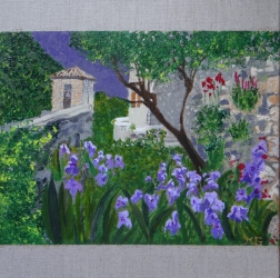 Les iris au patio